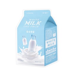 A'PIEU White Milk One-Pack - Jednorázová hydratačná bavlnená maska s výťažkami z mlieka a mliečnym proteínom